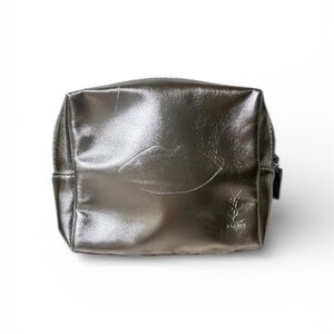 Yves Saint Laurent Metallic Silver Toiletry Bag
